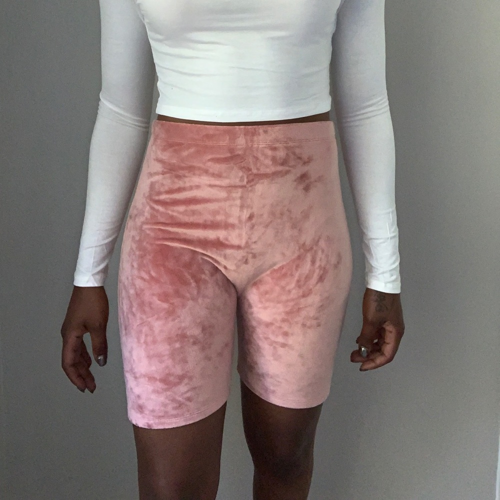 Pink biker shorts